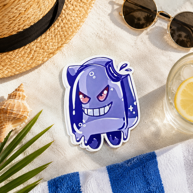 Ghostly Summer Treat Sticker