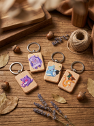 Wooden Keychain Set